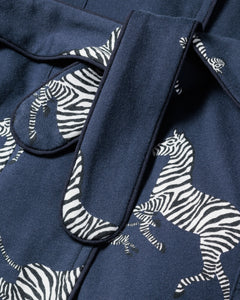 Women’s Pima Robe in Zèbre de Nuit