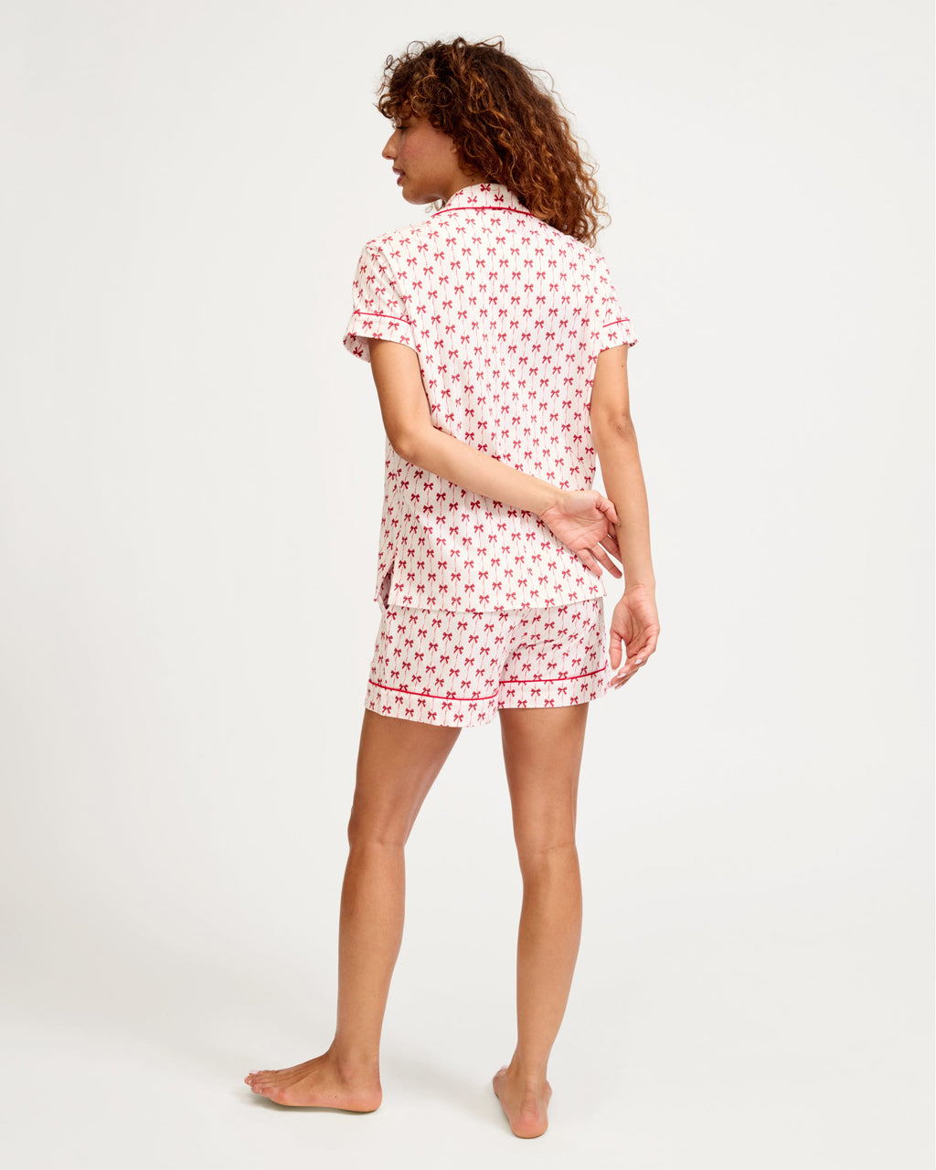 Women’s Pima Short Set in Blissful Bows