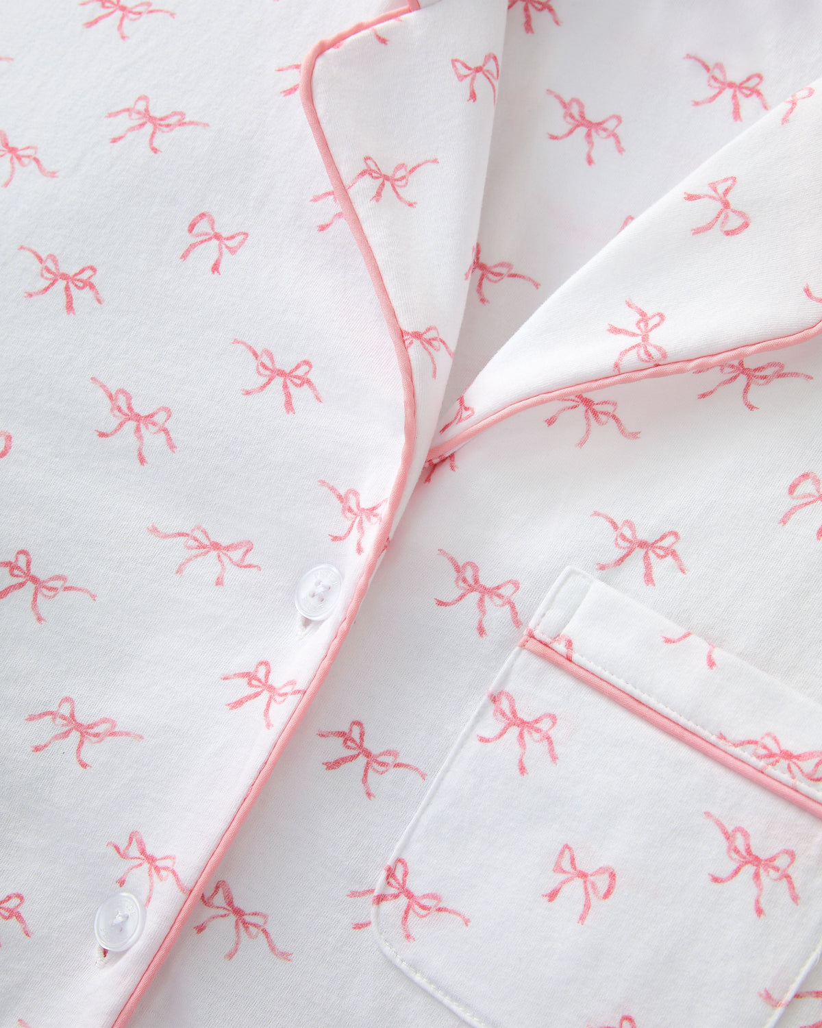 Women’s Pima Short Sleeve Short Set in Blushing Bows