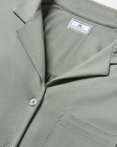 The Olivia Wide Leg Pima Pajama Set in Sage