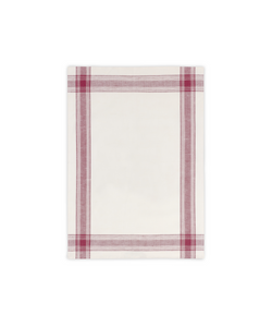 Rebecca Udall Pair of Bistrot Tea Towels, Burgundy, Cut Out