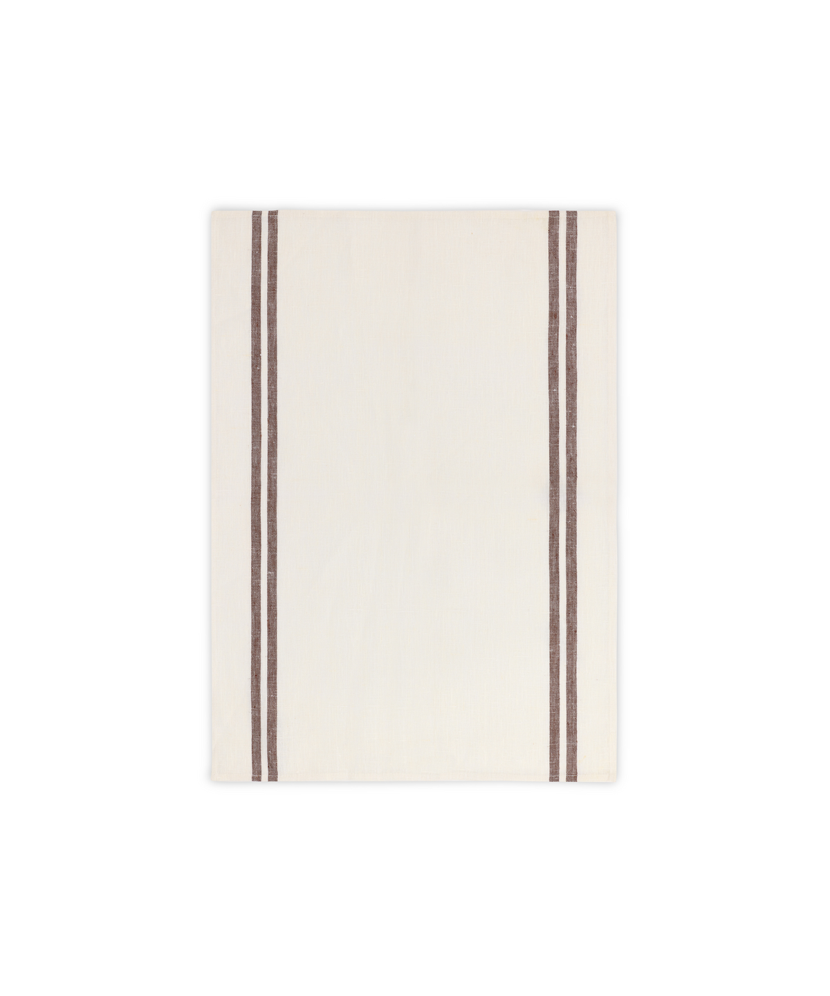 Rebecca Udall Pair of Striped Linen Tea Towels, Chocolate, Cut Out