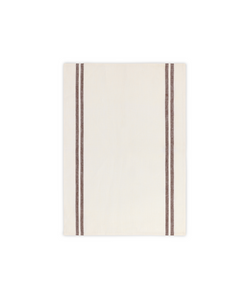 Rebecca Udall Pair of Striped Linen Tea Towels, Chocolate, Cut Out
