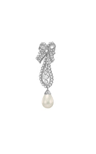 Pearl Dentelle Bow Earrings
