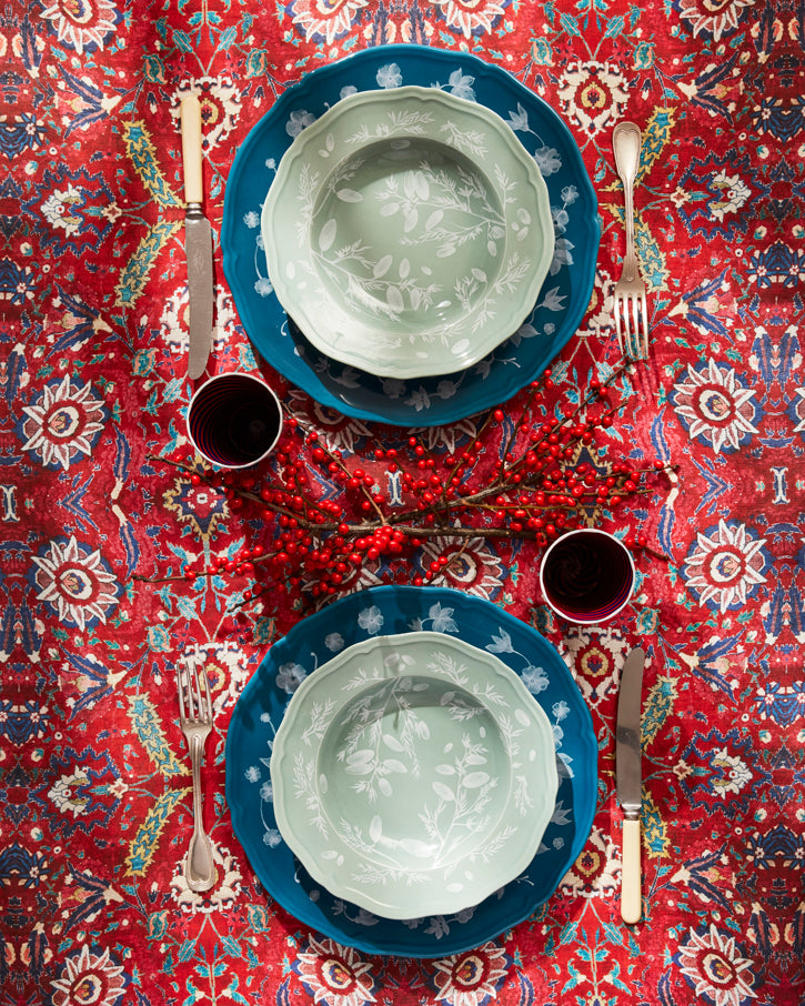 Floral Charger Petrol by Ginori 1735