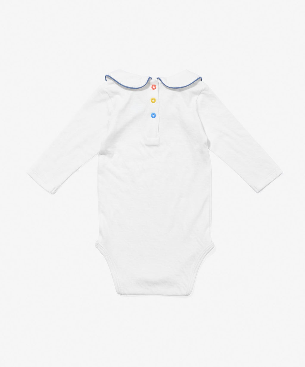 Peter Pan One-piece in Navy Piping