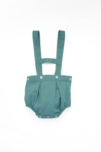 Leonardo Linen Romper in Mint Green
