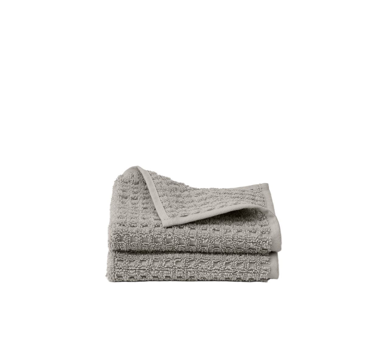 Turkish Waffle Washcloth in Pewter, Set of 2