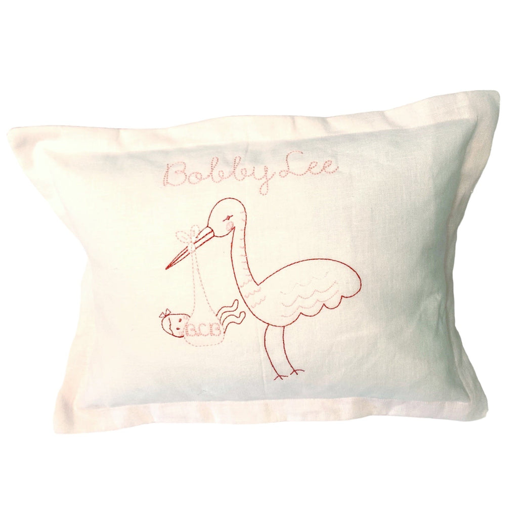 Stork Baby Pillow