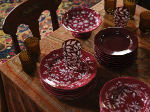 Floral Dinner Plate Magenta by Ginori 1735