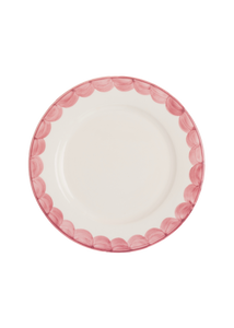 Late Afternoon Pink Scallop Dinner Plate