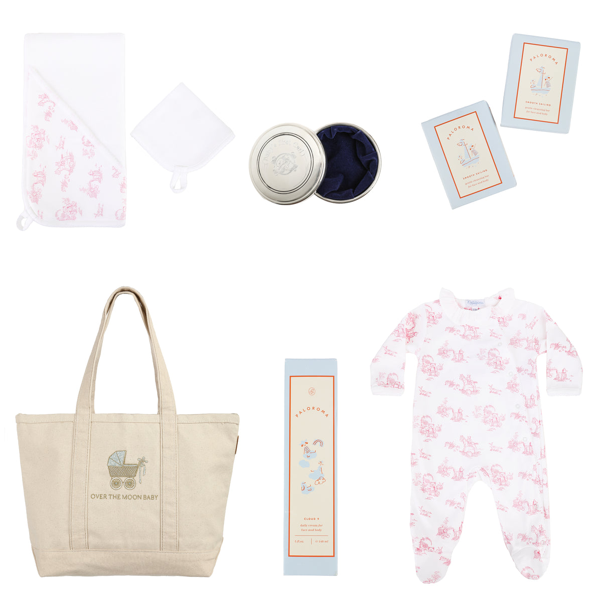“Over the Top“  Baby Bath Bundle in Pink