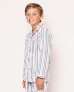 Kid’s Twill Pajama Set in Vintage French Stripes