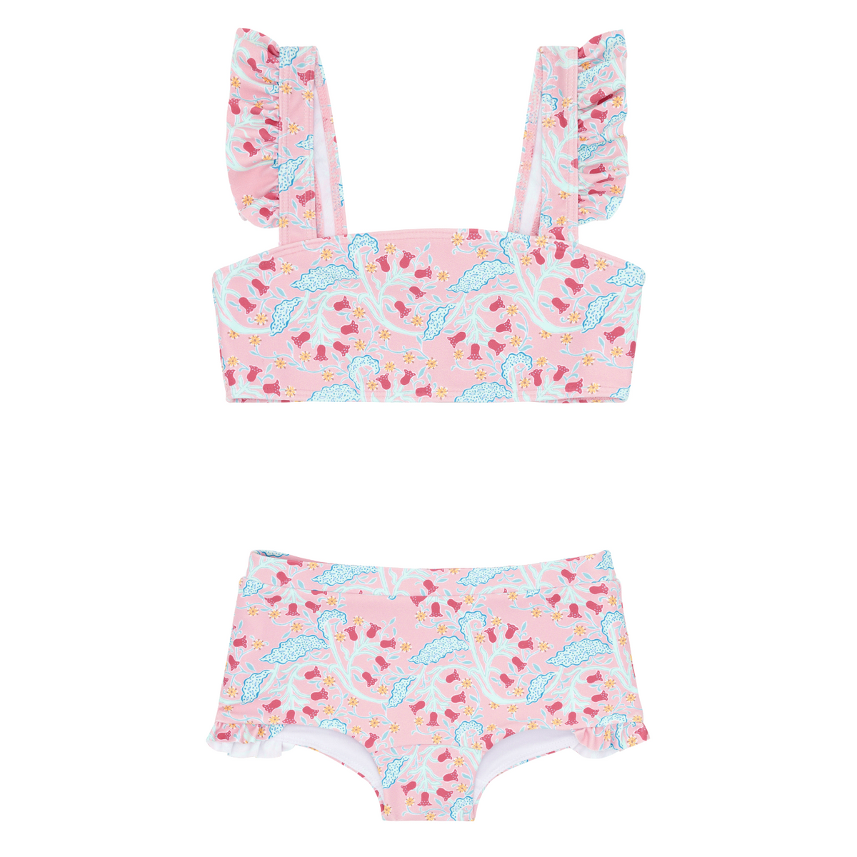 Girls Bluebells Bandeau Bikini And Swim Shorts