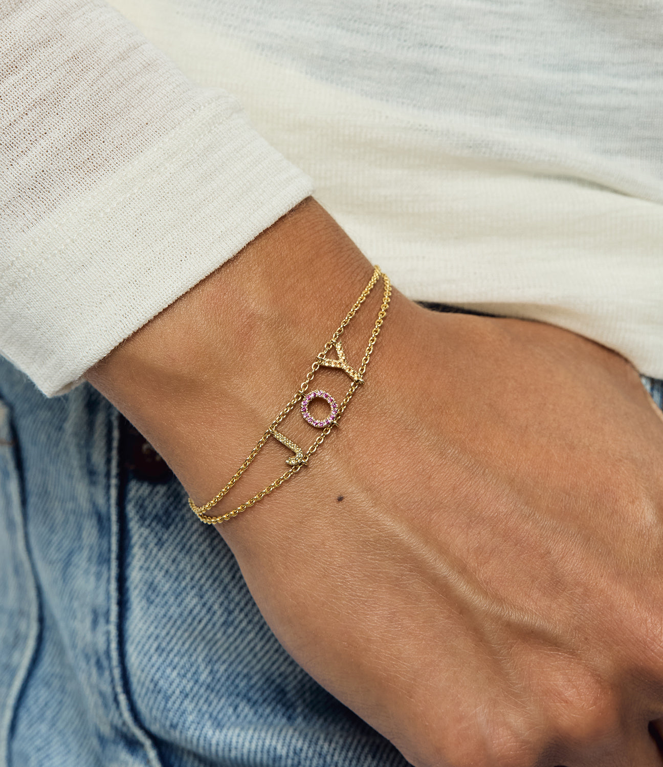 Pink & Yellow Sapphire ‘Joy’ Say Something Bracelet