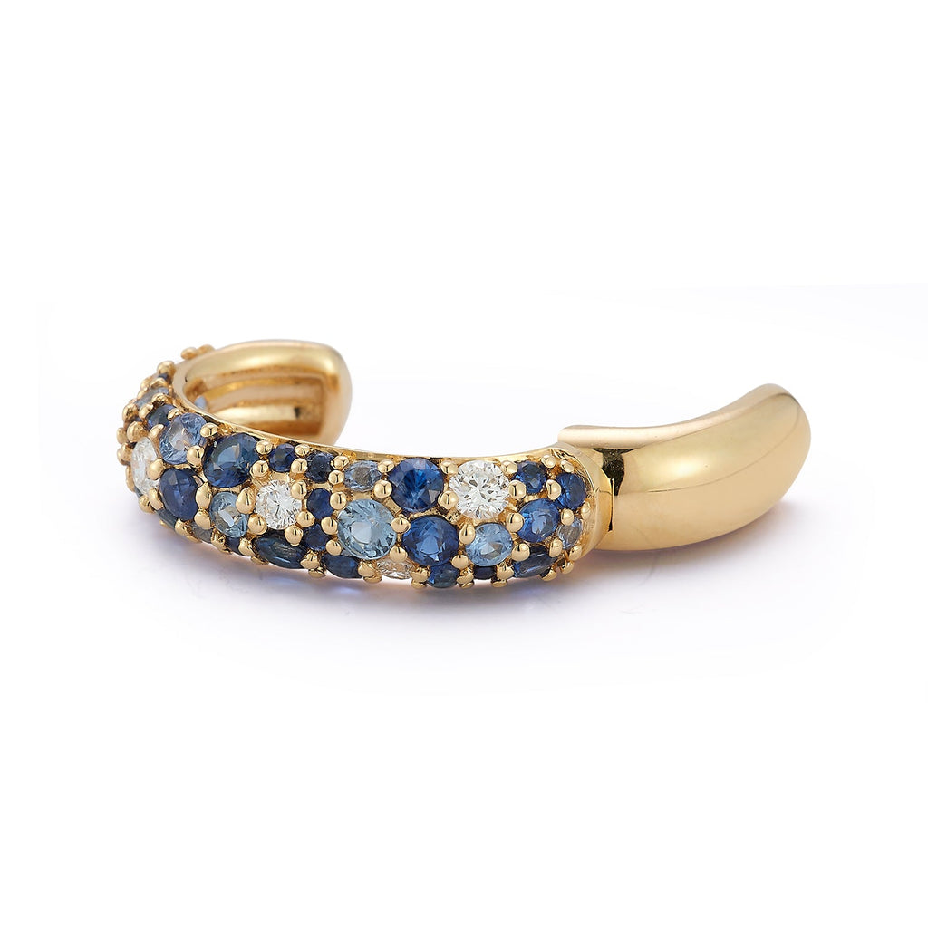 Tidepool Ear Cuff in Sapphire