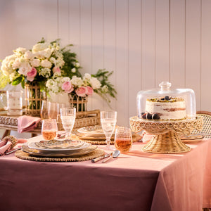 Provence Rattan Cake Stand in Whitewash
