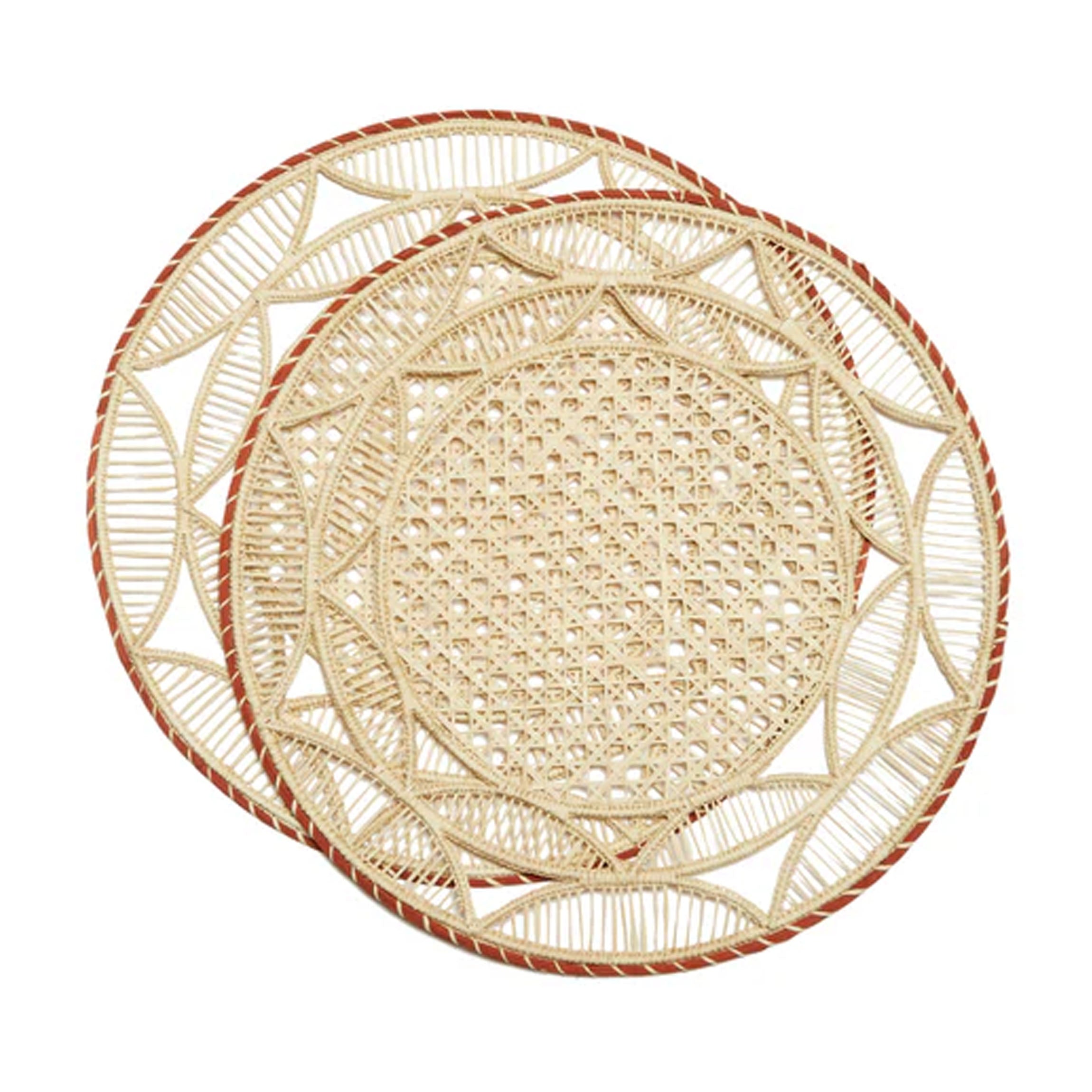 Raffia Placemats in Sol Mattone, Set of 2