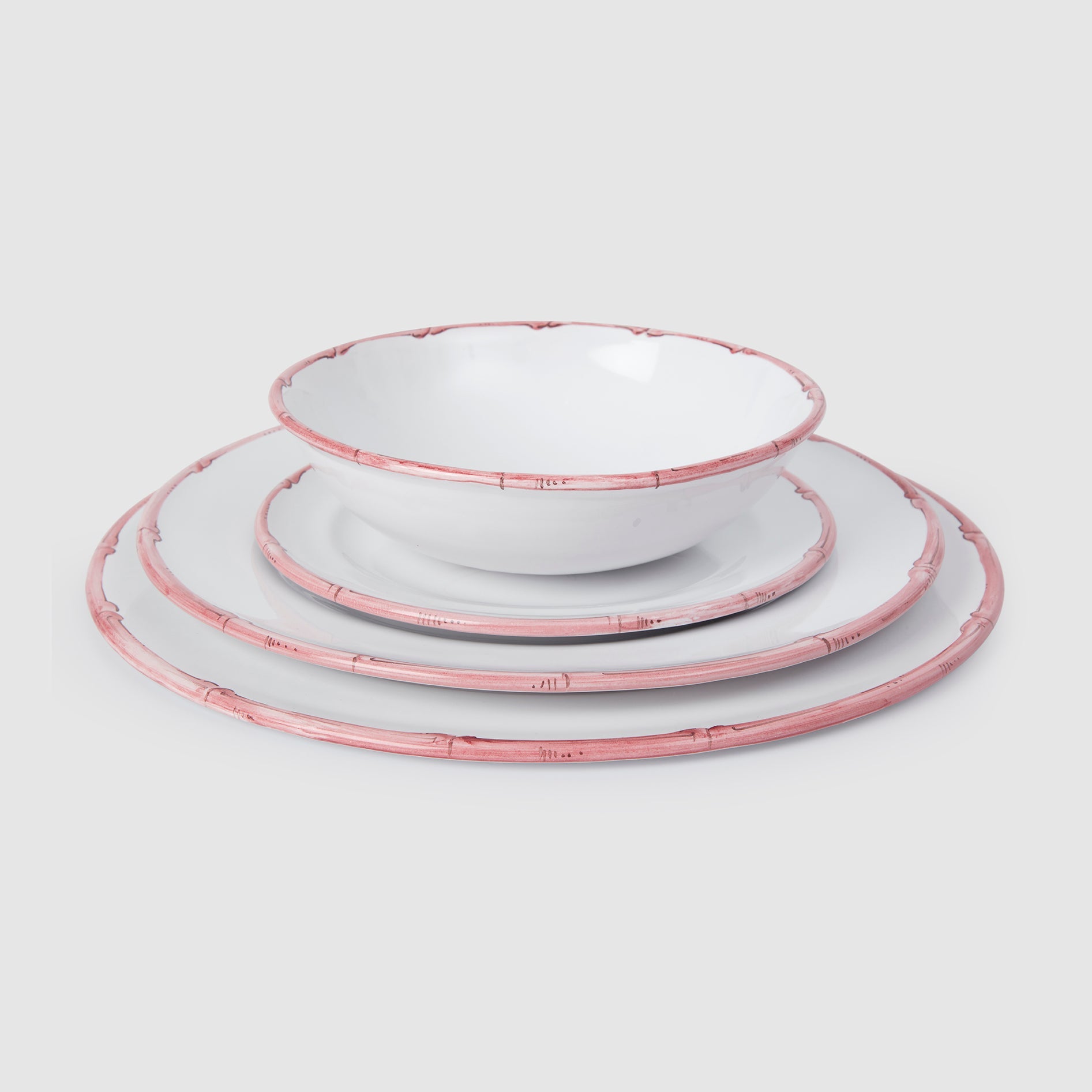 Ramatuelle Bamboo Large Dinner & Charger Plate in Rose
