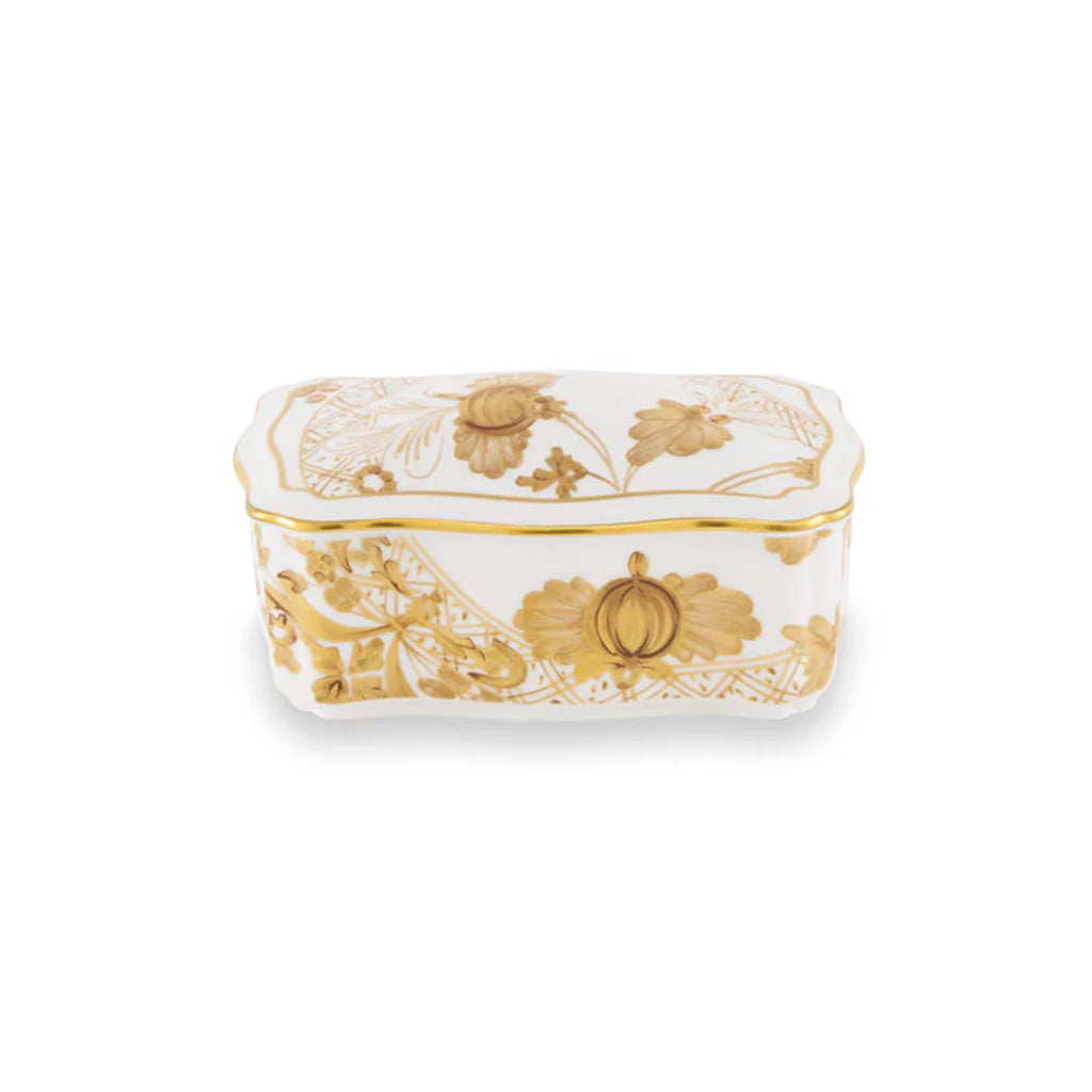 Rectangular Box with Cover, 5.7" in Aurum