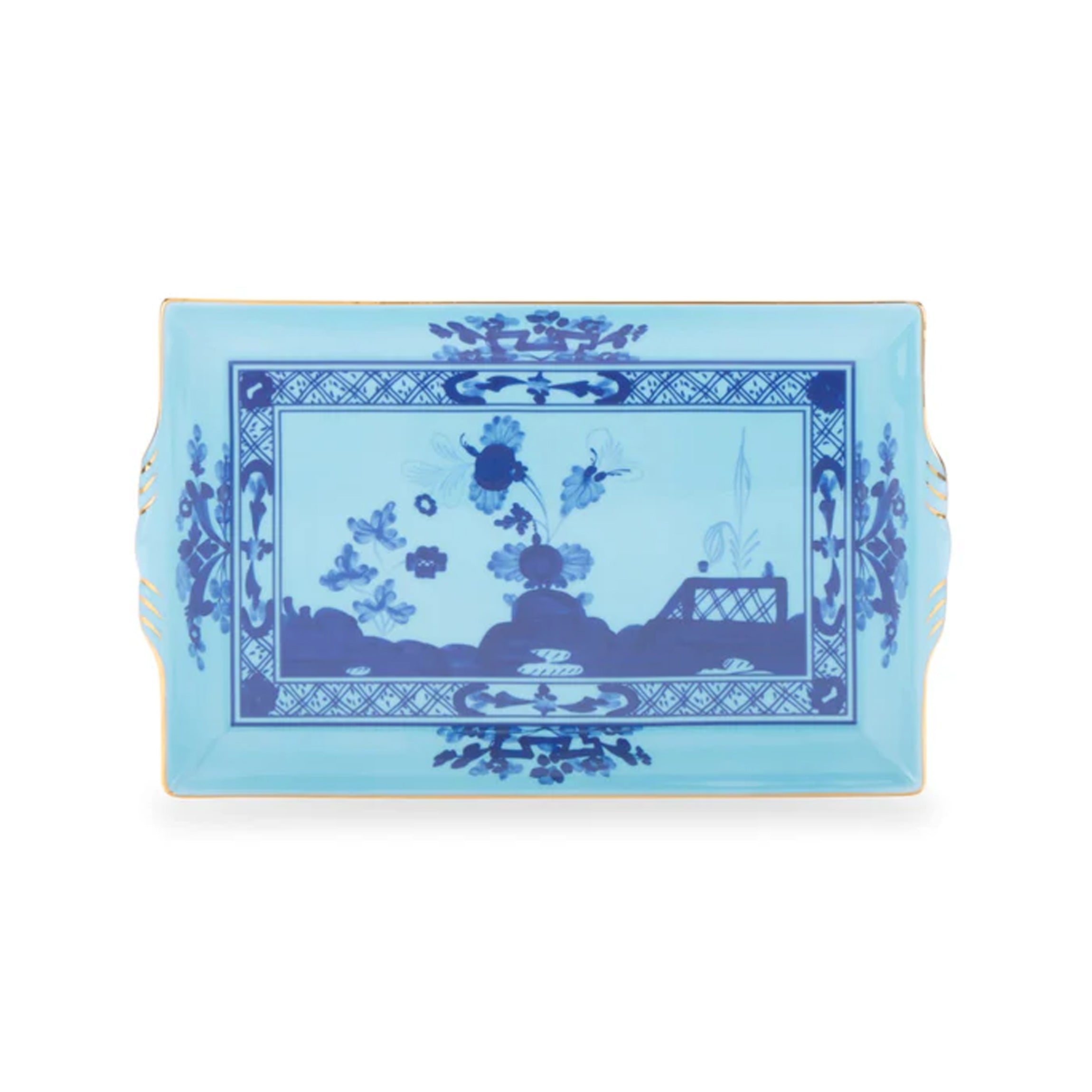 Rectangular Tray with Handles, 9" in Iris