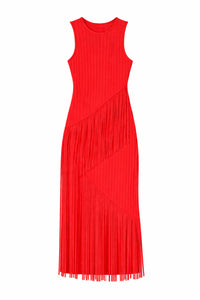 Spiral Knit Dress in Paprika