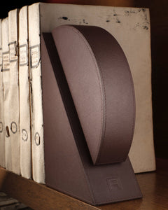 Right Cubist Bookend in Brown