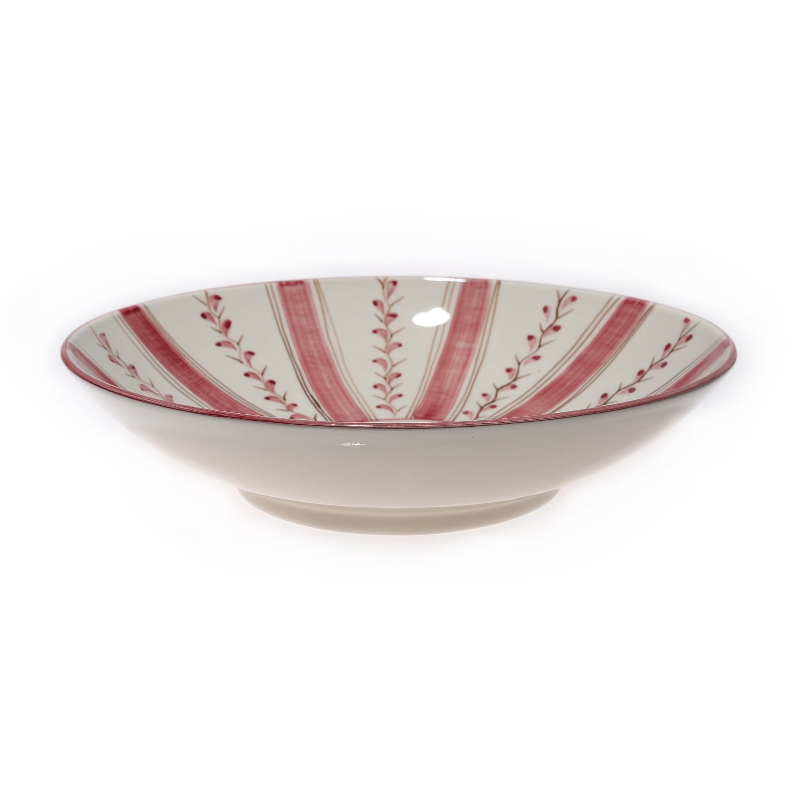 Rose Stripe Serving Bowl