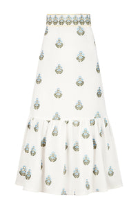 Begum Skirt- Off White & Blue Dresses - Formal Rosewater House - Wholesale SS25 