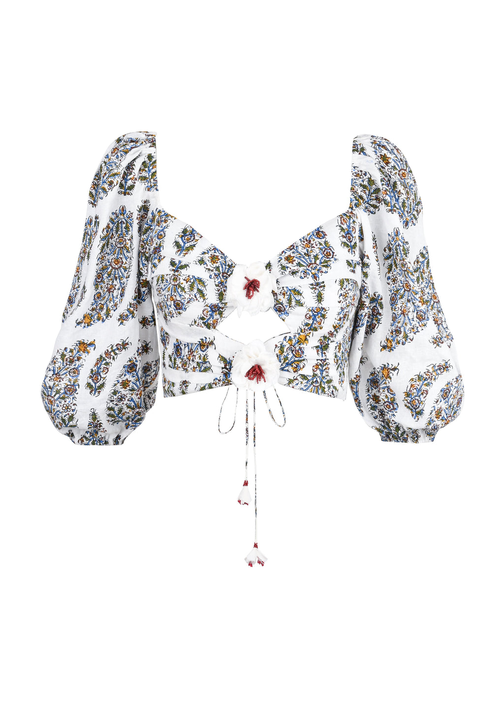 Rosa Cut-out Bustier - Paisley Ghalamkar Tops - Bustier & Embroidered Rosewater House