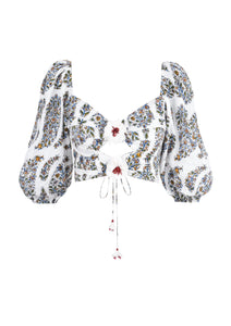 Rosa Cut-out Bustier - Paisley Ghalamkar Tops - Bustier & Embroidered Rosewater House