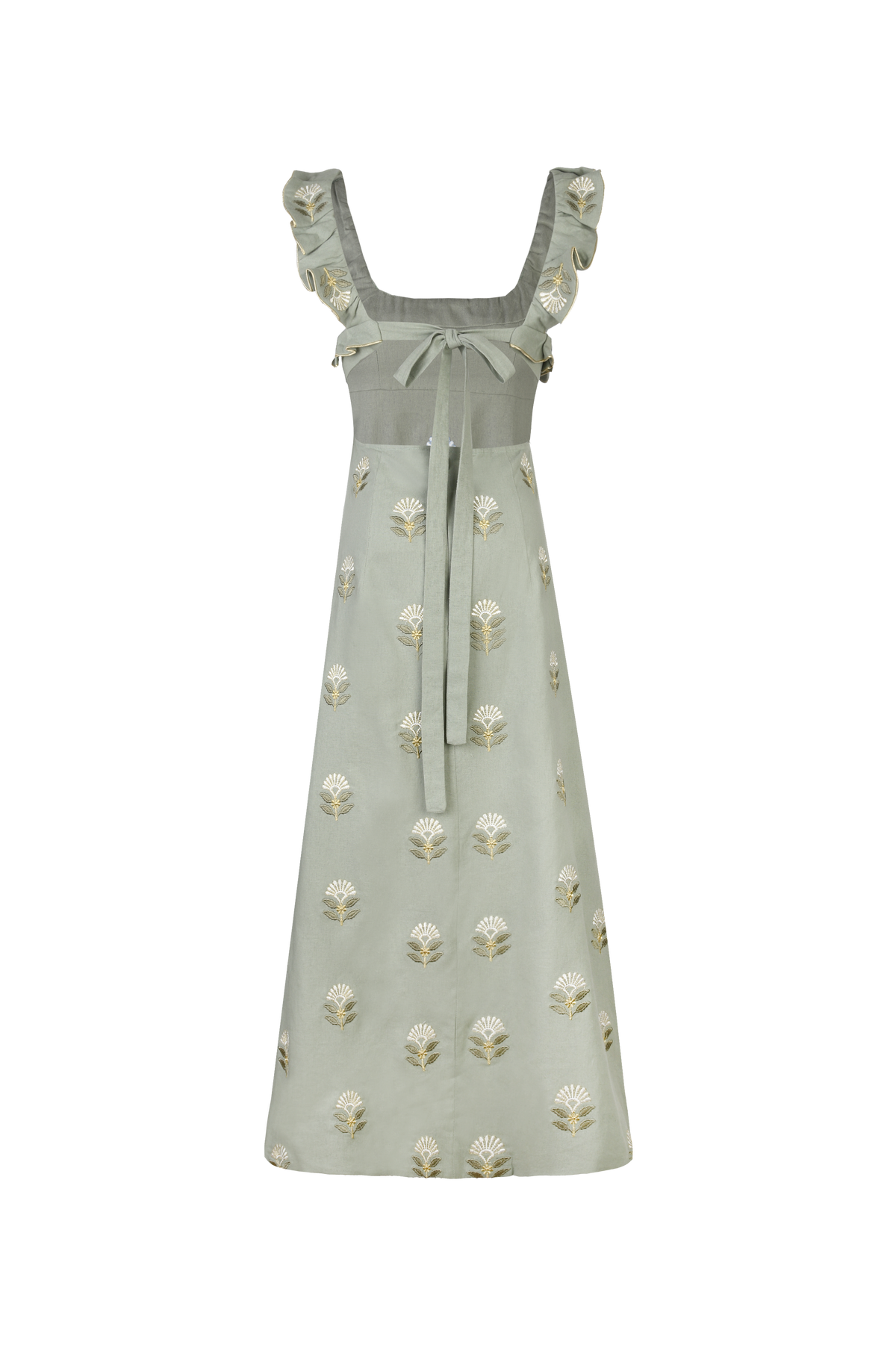 OTM Exclusive: Malika Dress in Ivory & Mint Green