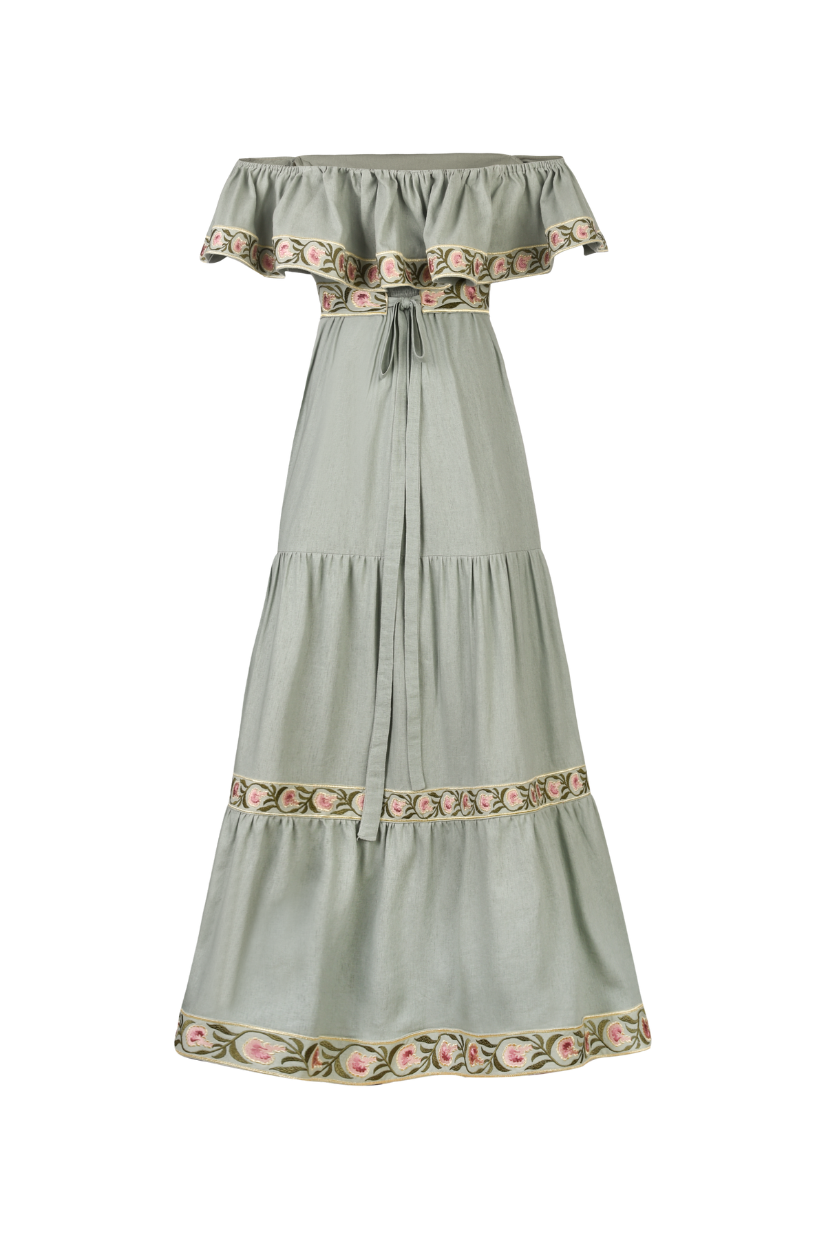 Carnation Ruffle Dress in Mint & Pink