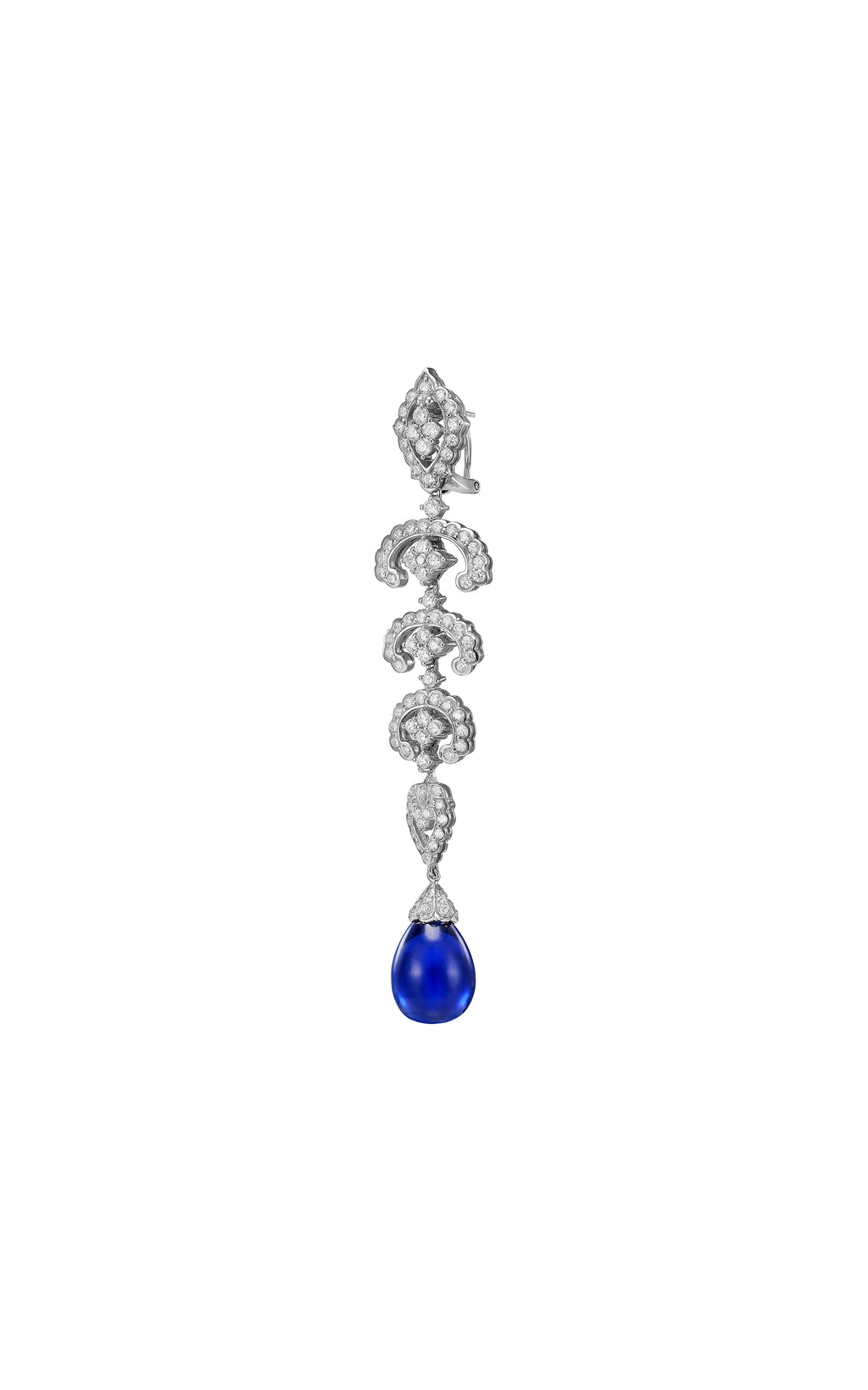Royal Blue Scallop Lace Earrings