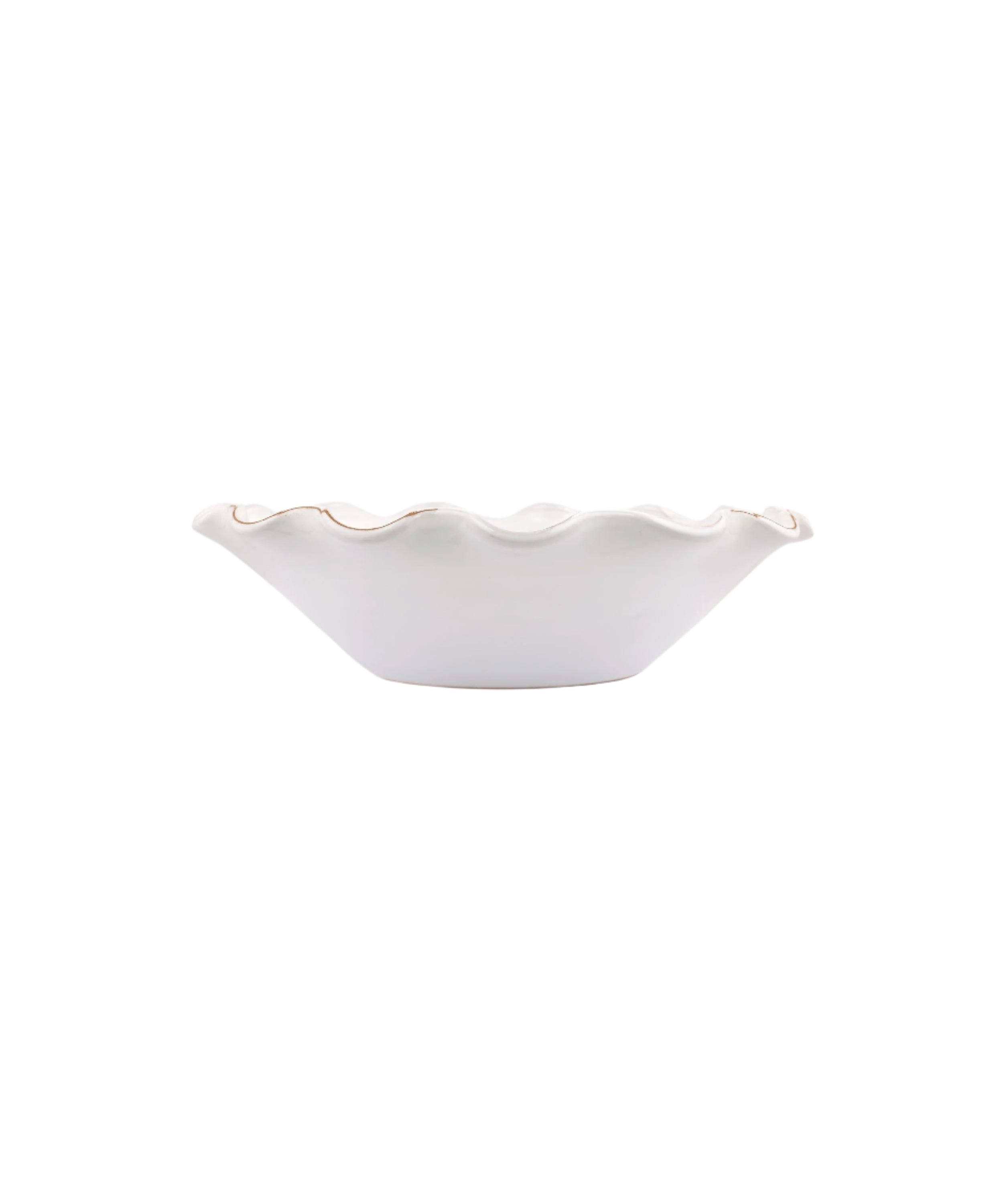 Rebecca Udall, Ruffle Ceramic Bowl, White, Ruffle Detail