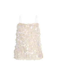 Paillette Camisole in Ivory
