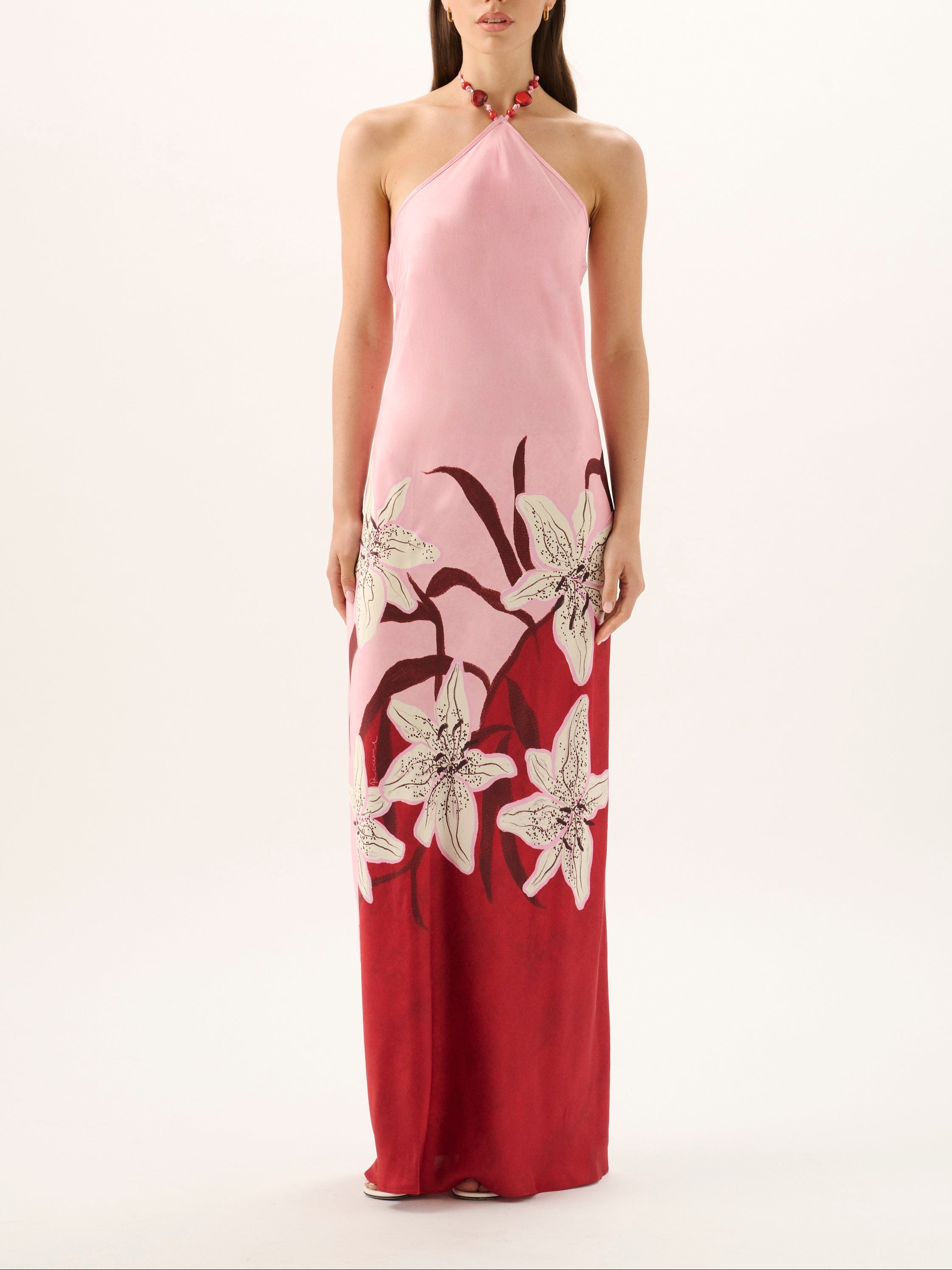 Tallulah Halter Dress in Liliana