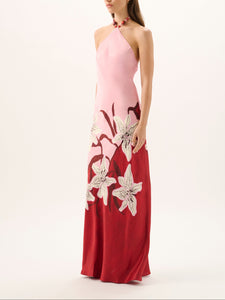 Tallulah Halter Dress in Liliana