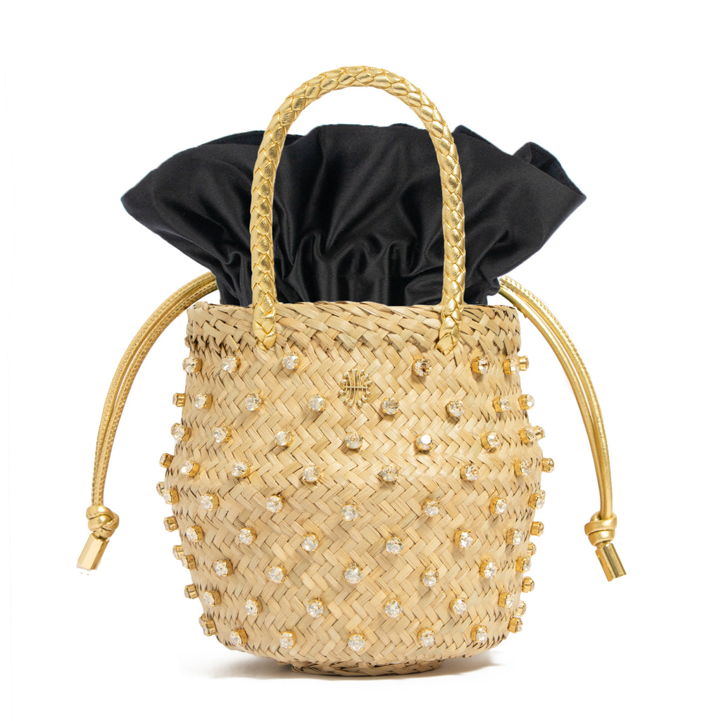 Nina Crystal Sorbet Bag in Black