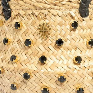 Nina Double Cotton Bag in Black