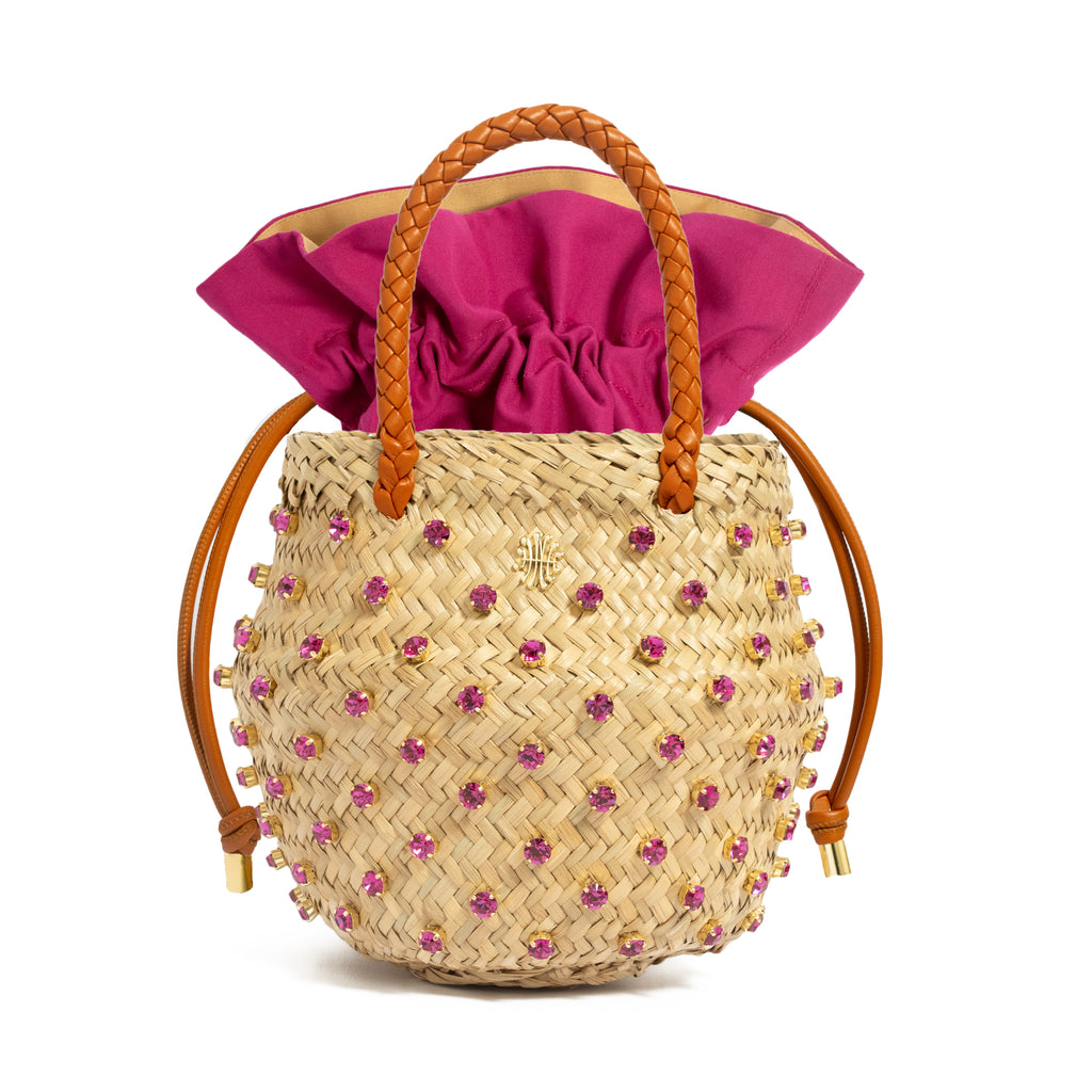 Nina Double Cotton Bag in Bougainvillea