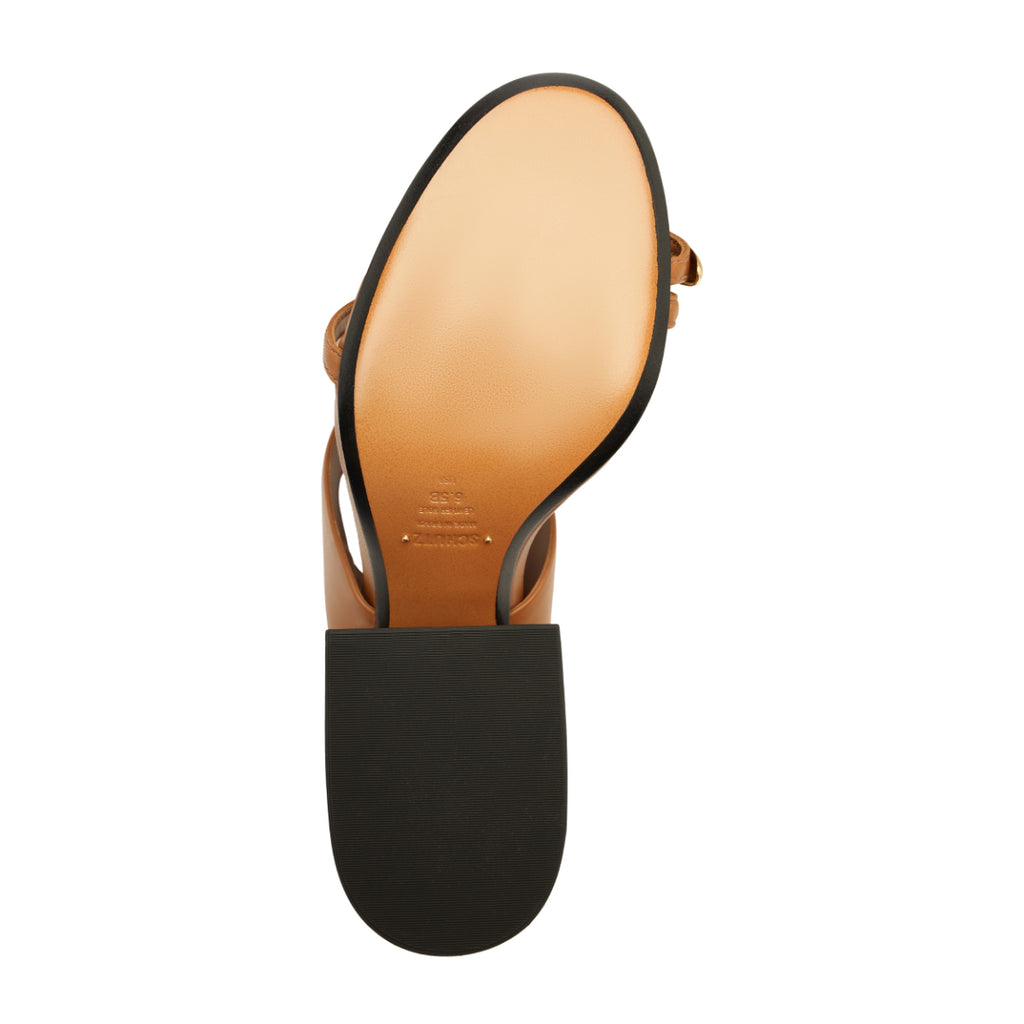 Mandy Leather Sandal in Miele