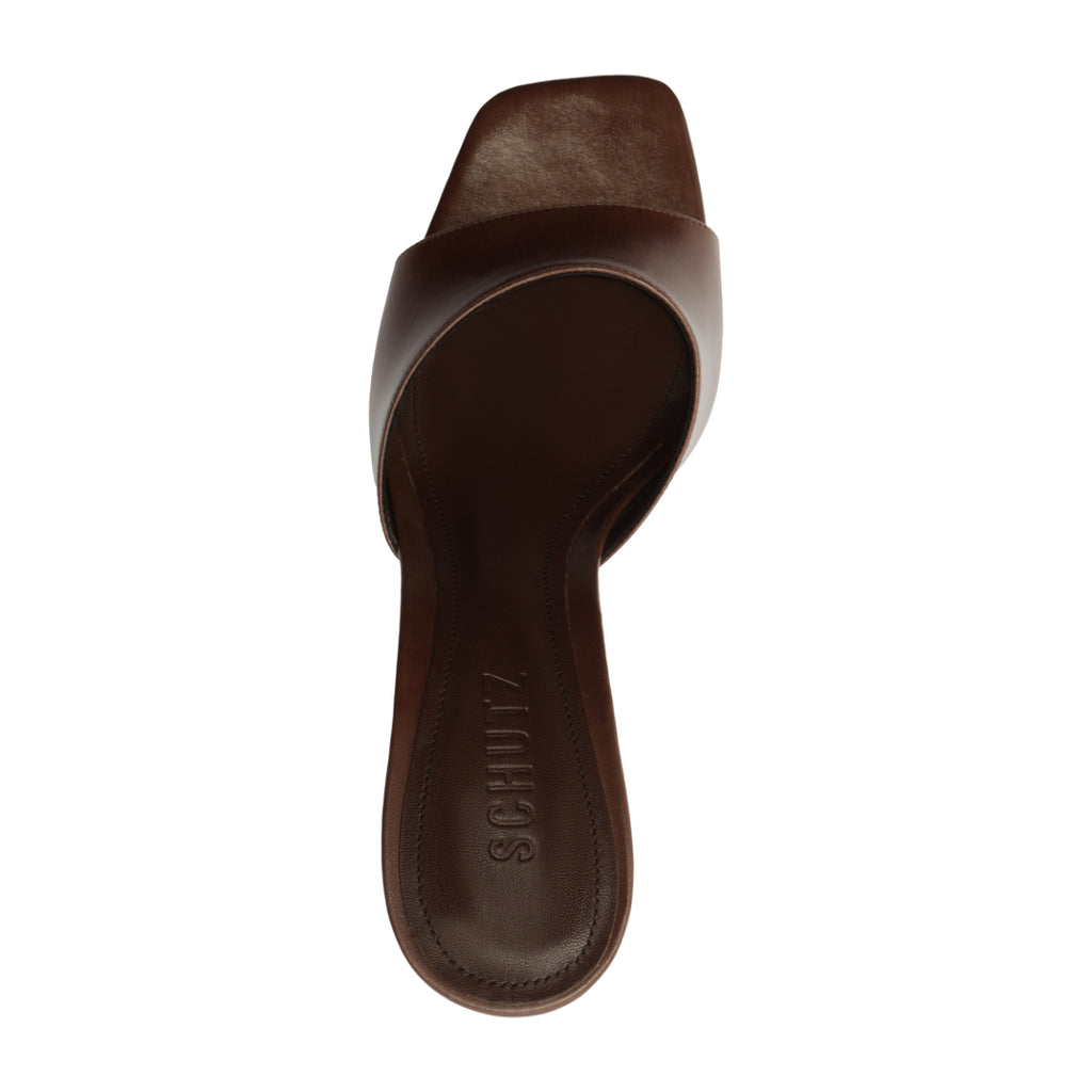 Leena Leather Sandal in Root Brown