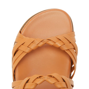 Tara Sporty Leather Sandal in Earth Clay