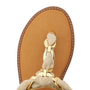 Camellia Sandal in Light Wood
