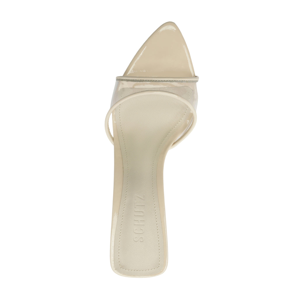 Elodie Vinyl Vinyl Sandal in Sugar White
