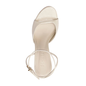 Arlette Patent Leather Sandal in Sugar White