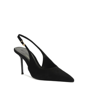 Alicia Sling Suede Pump in Black