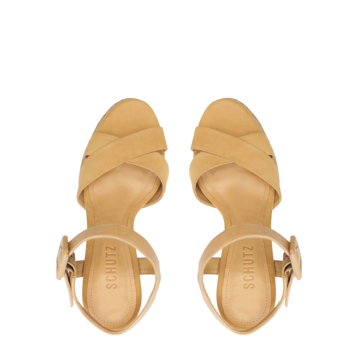 Hilda Rope High Sandal in Light Wood
