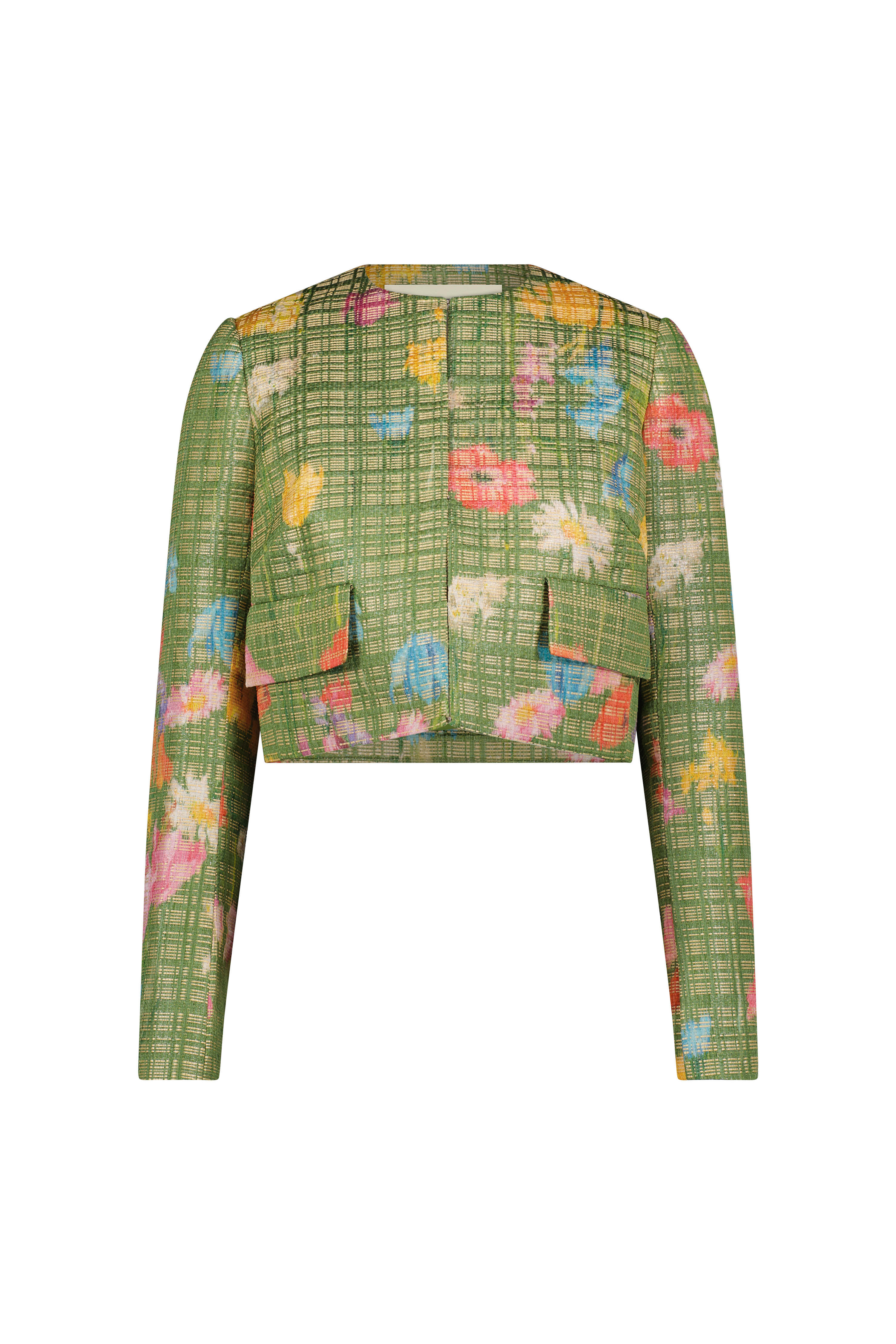 Floral Raffia Jacket in Cactus Multi